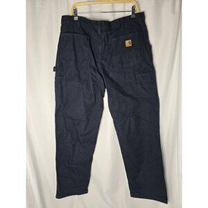 Carhartt Loose Original Fit Washed Duck Work Dungaree Pants Men’s 38X32 Blue